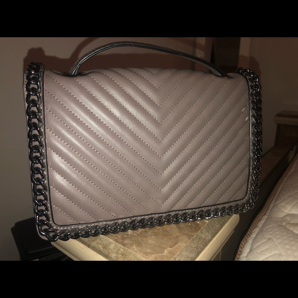 Gray ALDO chain crossbody bag
